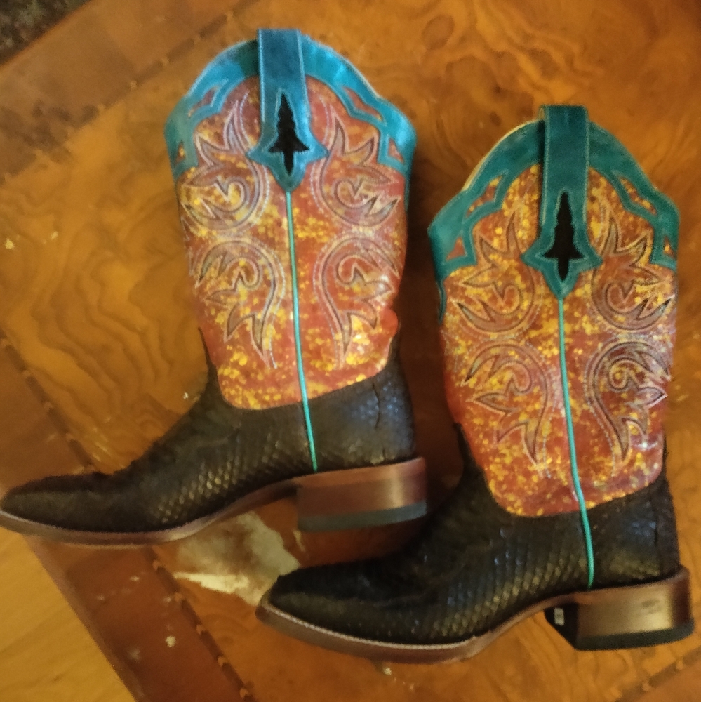 Cinch boots size 7.5B EXOTIC cowgirl boots - Picture 9 of 9